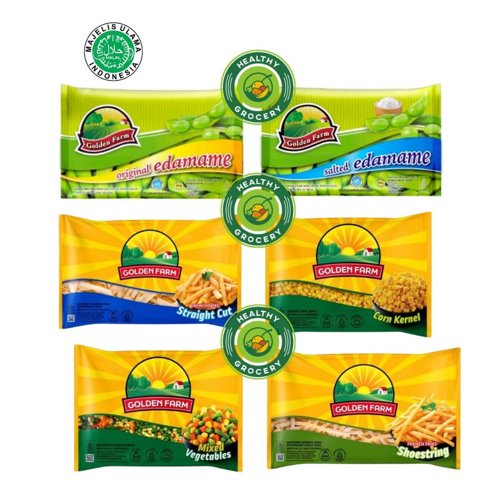 

Golden Farm Original Edamame / Salted Edamame 450gr / Kentang Goreng / Corn Kernel / Mixed Vegetable
