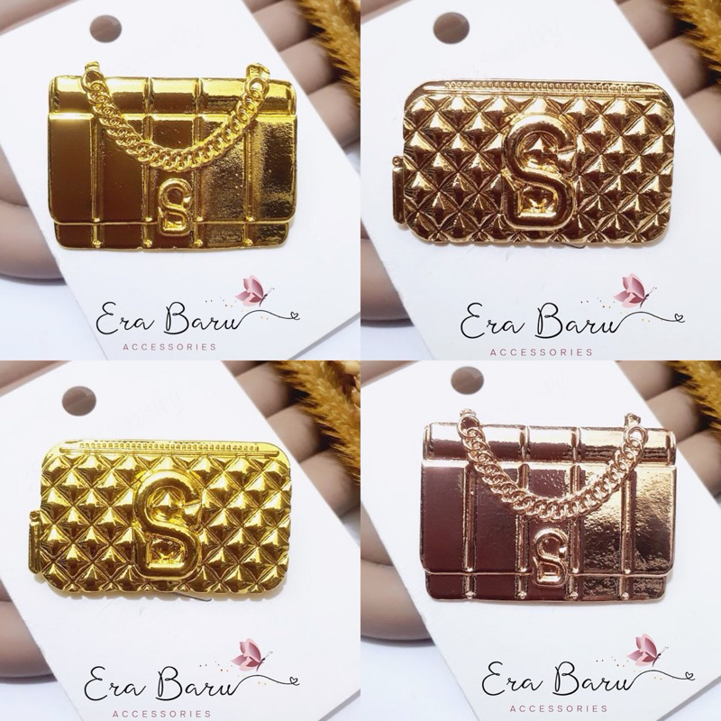 Brooch Button Scarves  / Bros Button Model Tas / Bros Tas Logo B / Bros Cantik / Bros Hijab / Bros B