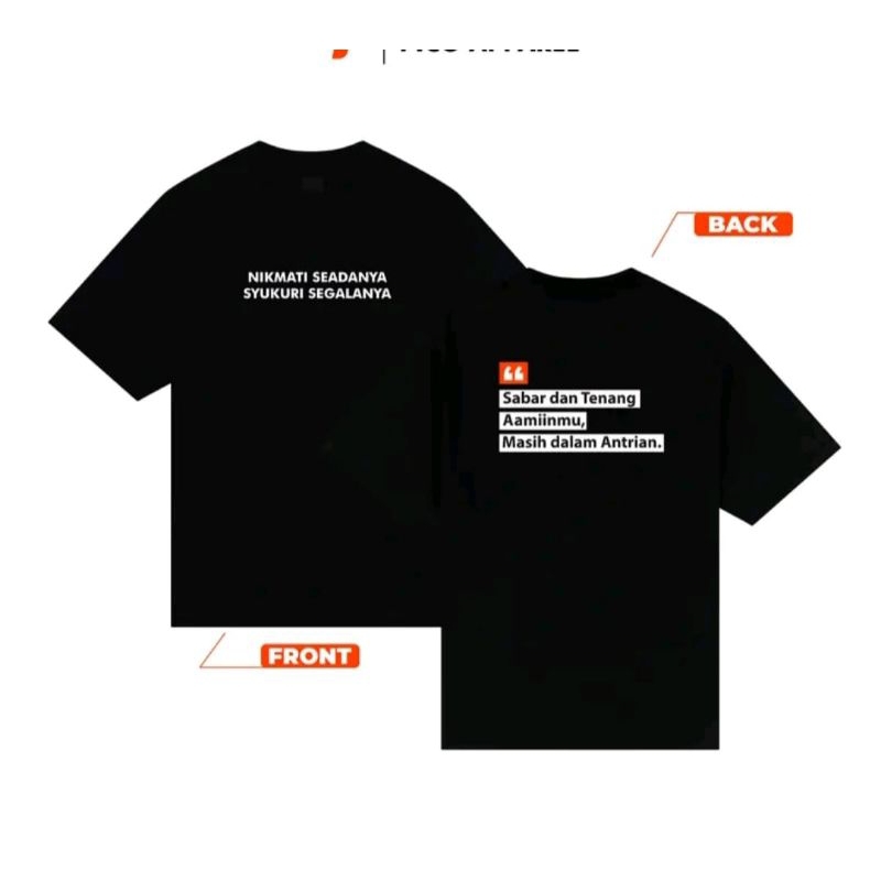 Kaos Distro Nikmati Seadanya Syukuri Segalanya