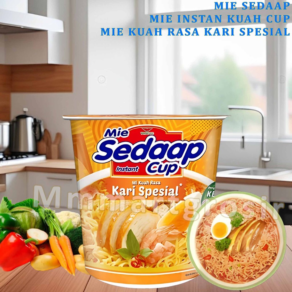 

Mie Sedaap Cup / Mie Instan Kuah Cup / Mie Kuah Rasa Kari Spesial / 81gr