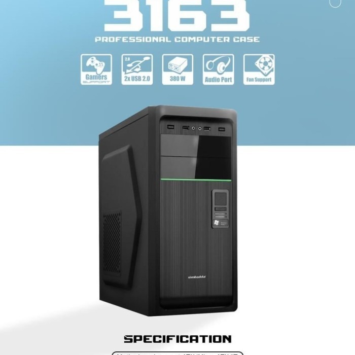 Simbadda Sim V 3163 Casing Komputer + PSU 380w