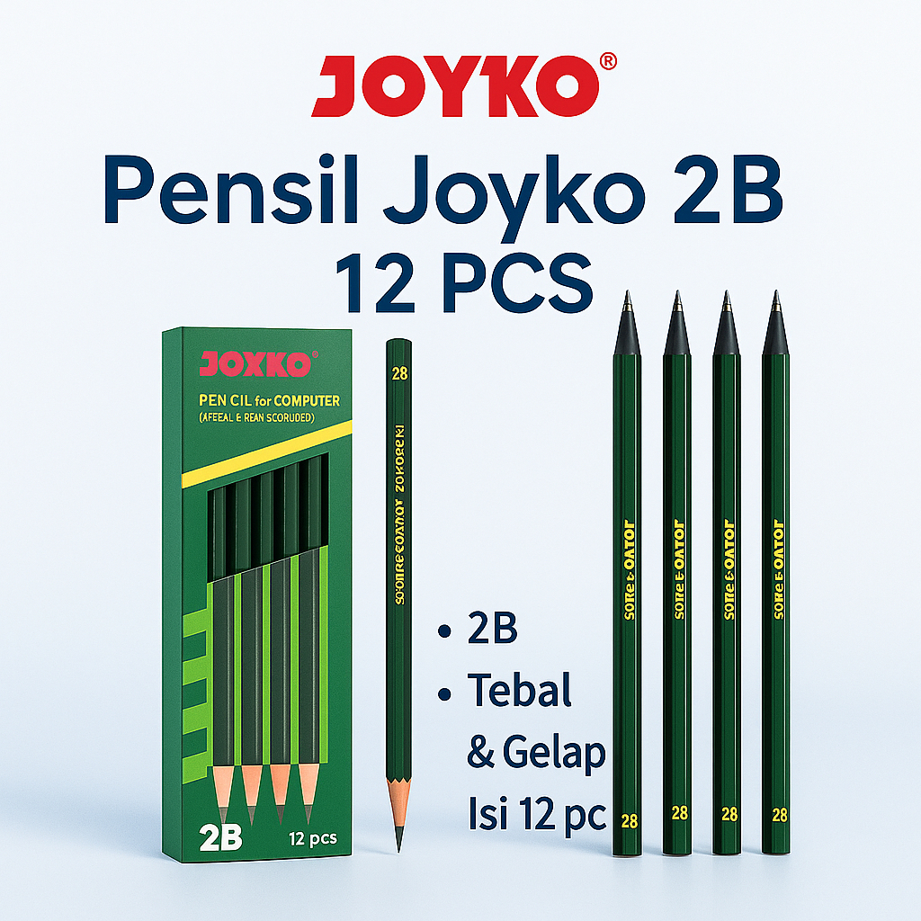 

Pensil Joyko 12 Pcs 2B Alat Tulis Anak Pencil