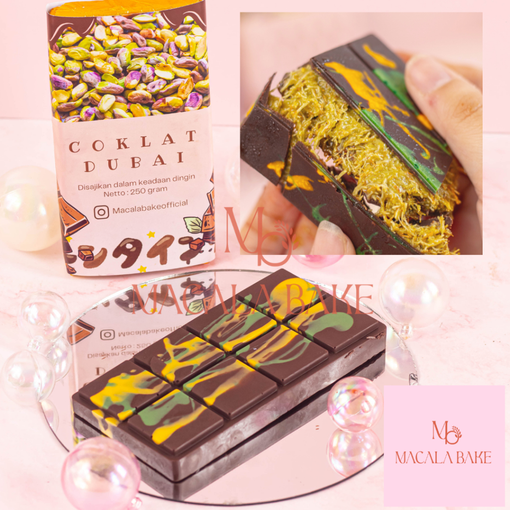 

Coklat Dubai Viral, Kunafa dan Pistachio Asli 100% BY Macala Bake