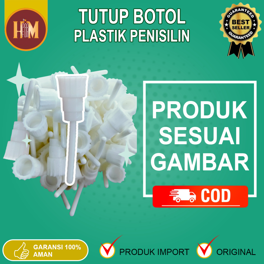 Tutup Botol plastik penisilin/Vial/ botol tester/ 3ml , 4ml, 7ml