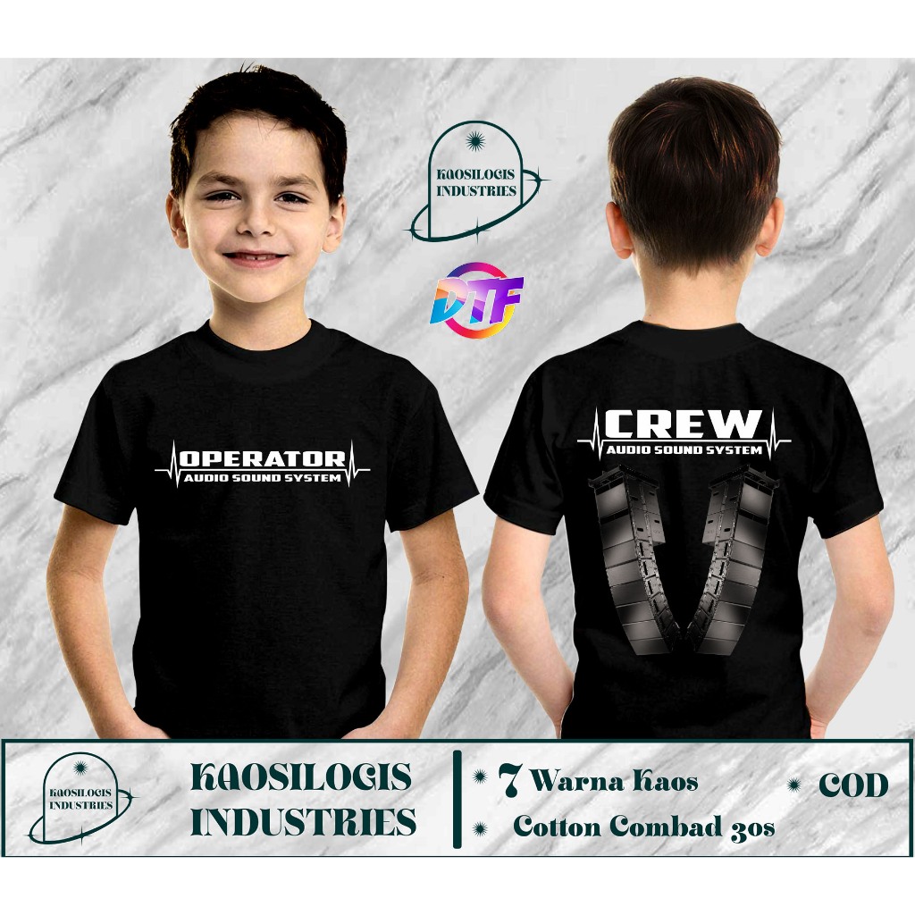 Kaos Anak Operator Audio Sound System Crew Sound Gantung - Kaosilogis