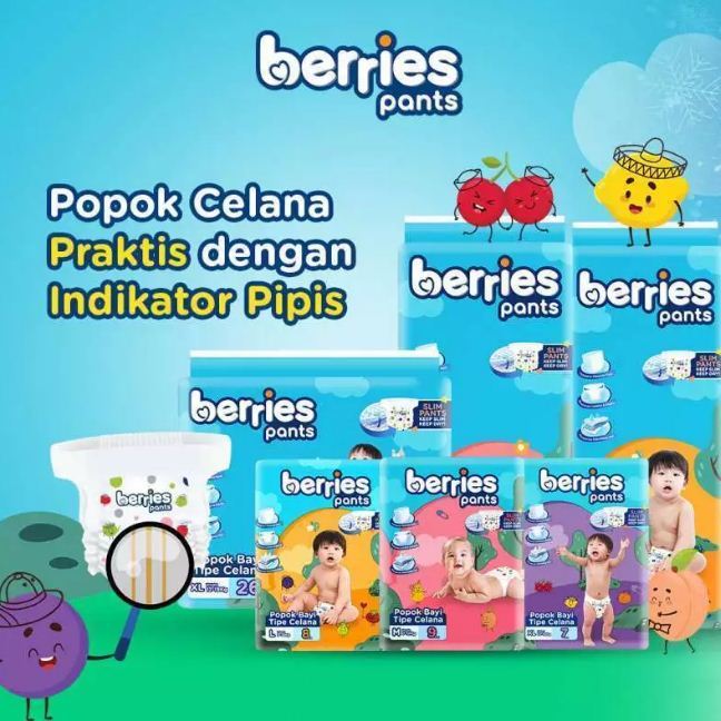 PROMO Berries Pants X-tra Kering murah / Popok Berries murah / Promo berries popok celana murah