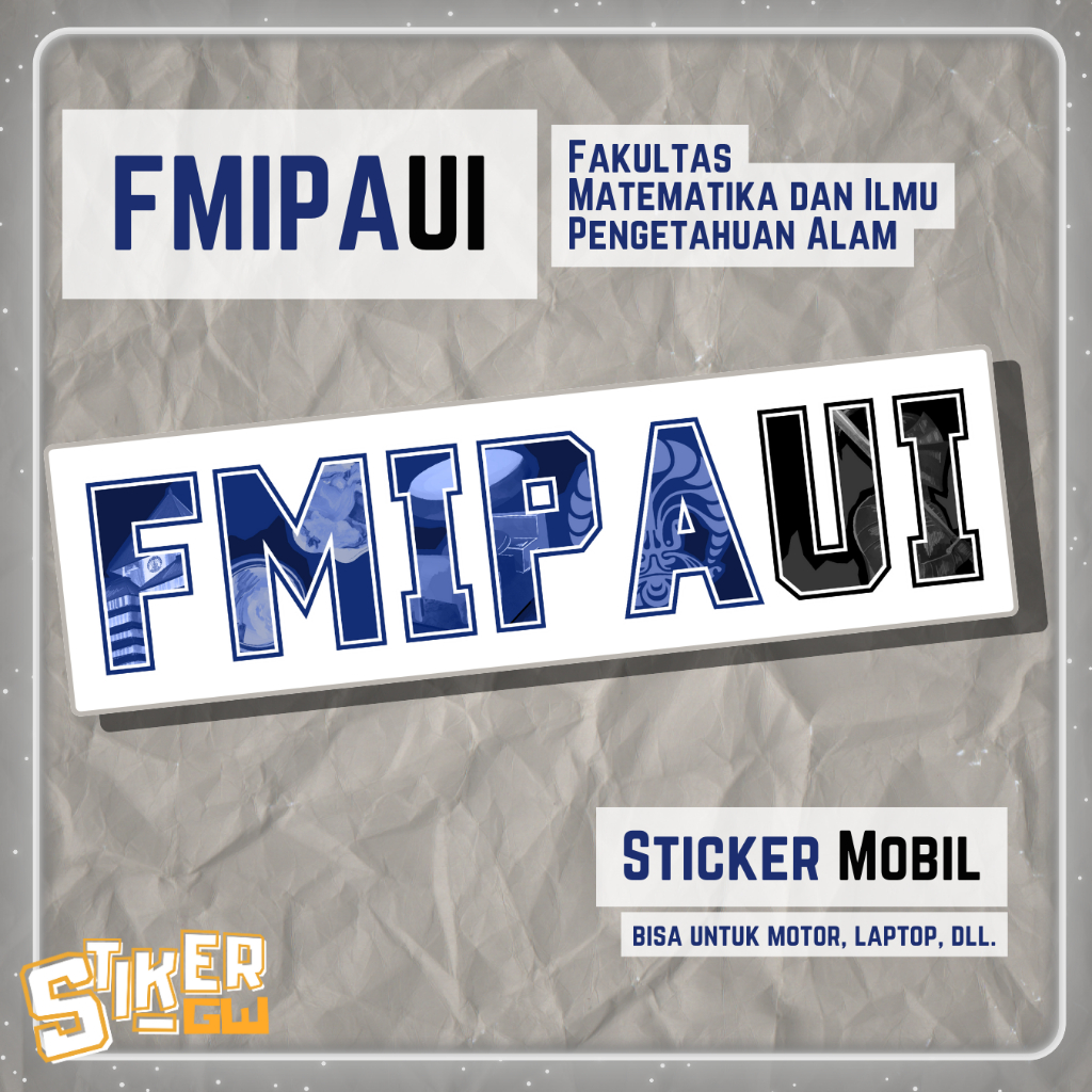 [UV] Sticker Mobil FMIPA UI | STIKER FAKULTAS MATEMATIKA DAN ILMU PENGETAHUAN ALAM UNIVERSITAS INDON