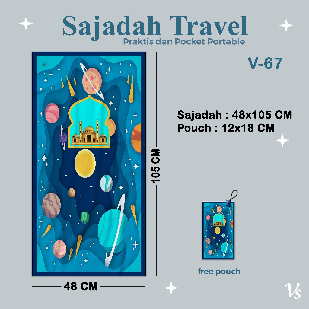 SAJADAH TRAVEL/ SAJADAH SOUVENIR TAHLILAN/SOUVENIR HAJI DAN SOUVENIR PESTA FREE POUCH