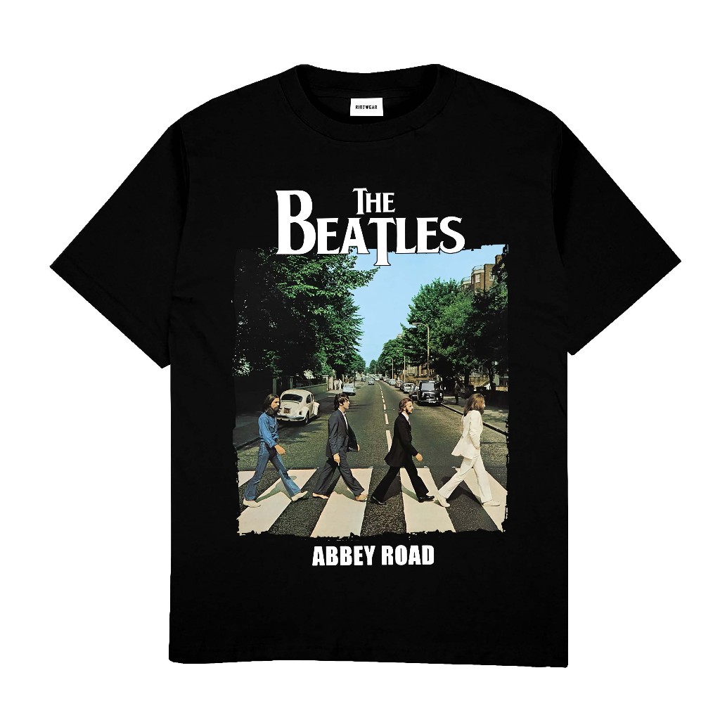 RiotWear Kaos BEATLES Regular Fit Cotton Baju Pria Wanita Lengan Pendek Atasan Tshirt Distro