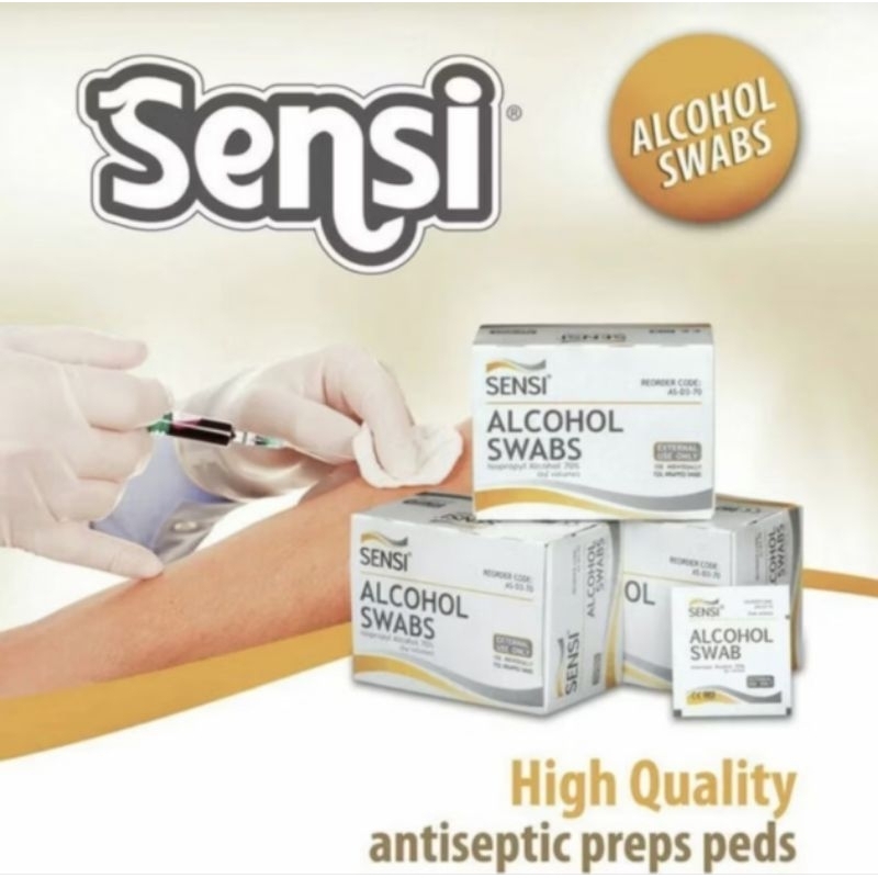Alcohol swab/tissu swab sensi isi 100pcs