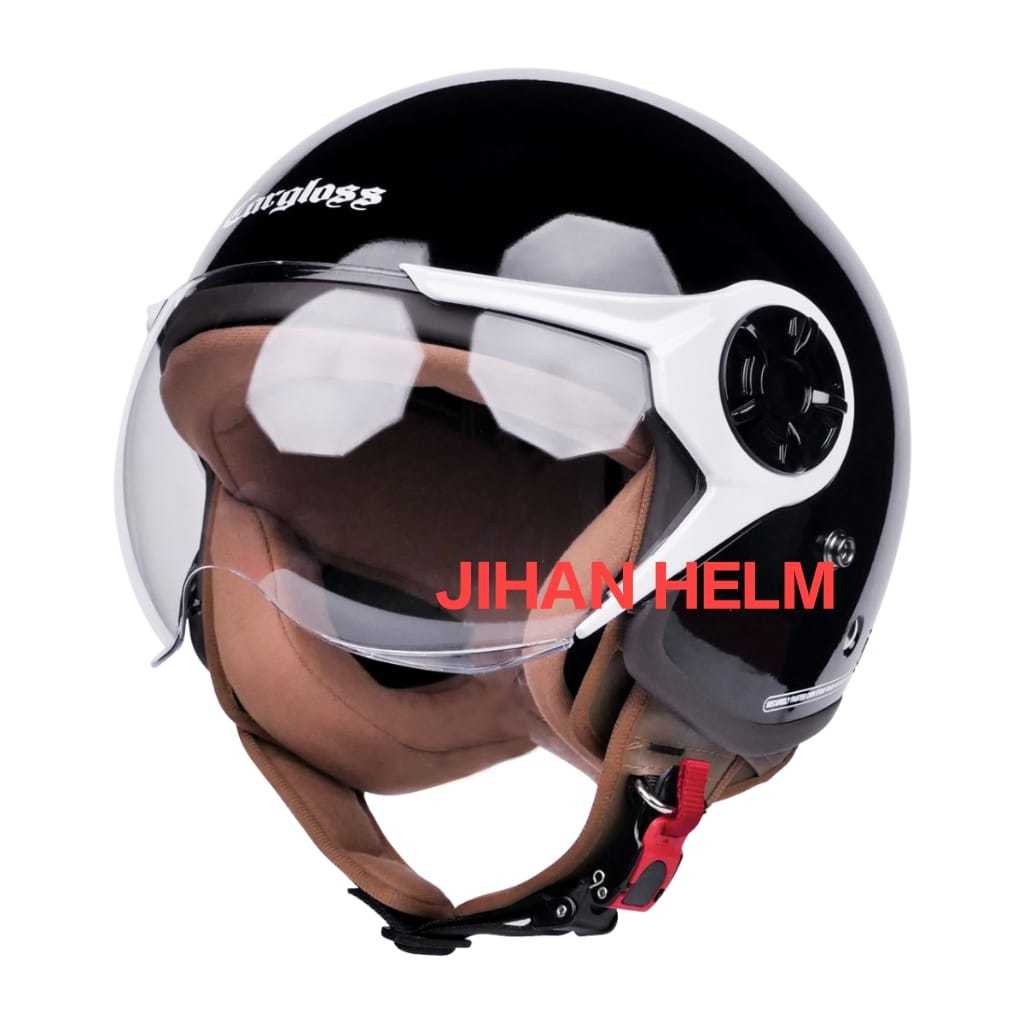 HELM CARGLOSS YRH HIJAB  / HELM CARGLOSS YRH BLACK METALIC ORIGINAL SNI TERBARU