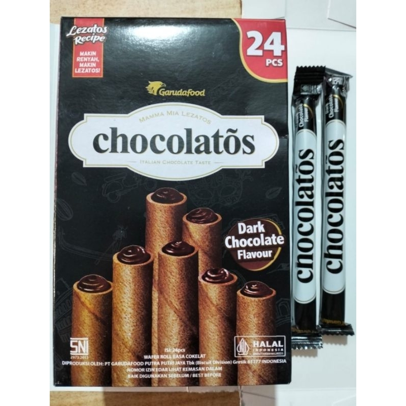 

Chocolatos dark coklat ( 312 gr )Harga Rp 25.000/ boxIsi 24 pcs