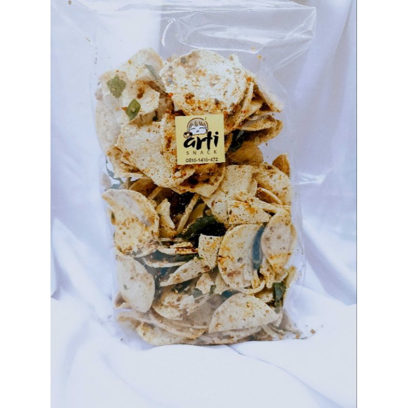 

Basreng cikruh koin / basreng bulat pipih / basreng pedas daun jeruk 1kg
