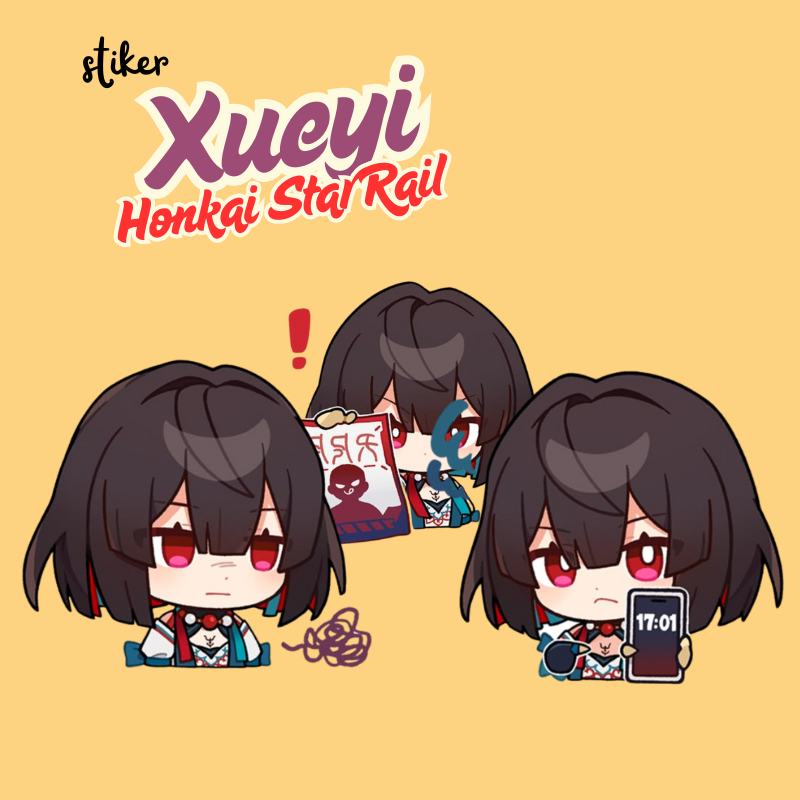 

STIKER XUEYI HSR | STICKER XUEYI HONKAI STAR RAIL 7 CM VINYL GLOSSY ANTI AIR