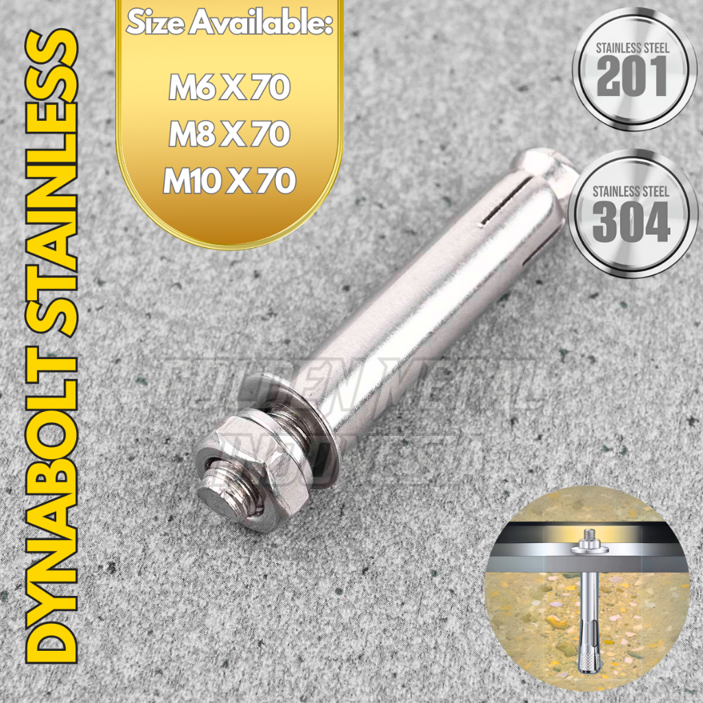 Dynabolt Stainless Dinabolt Baut Beton M8/M10/M12
