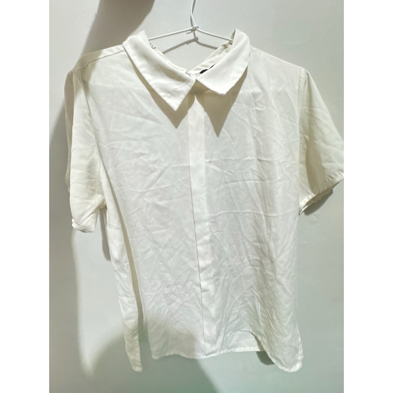 PRELOVED kemeja blouse top atasan wanita putih XL connexion