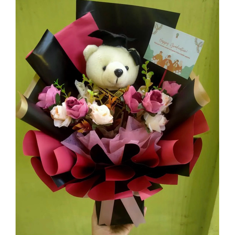 buket wisuda/bucket boneka/buket bunga