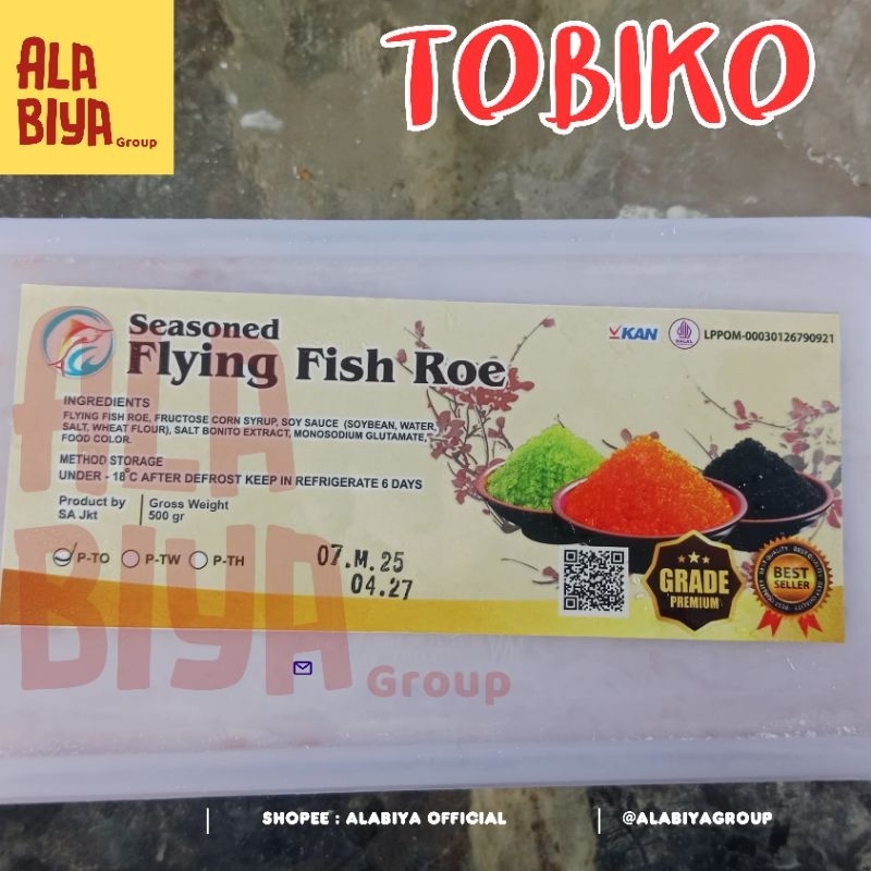 

TOBIKO FLYING FISH ROE PREMIUM GRADE A (REPACK Gram)