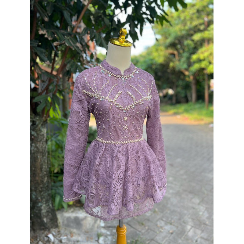 KEBAYA WISUDA PEPLUM,KEBAYA WISUDA MODERN,KEBAYA WISUDA MAUVE,KEBAYA LAMARAN MODERN