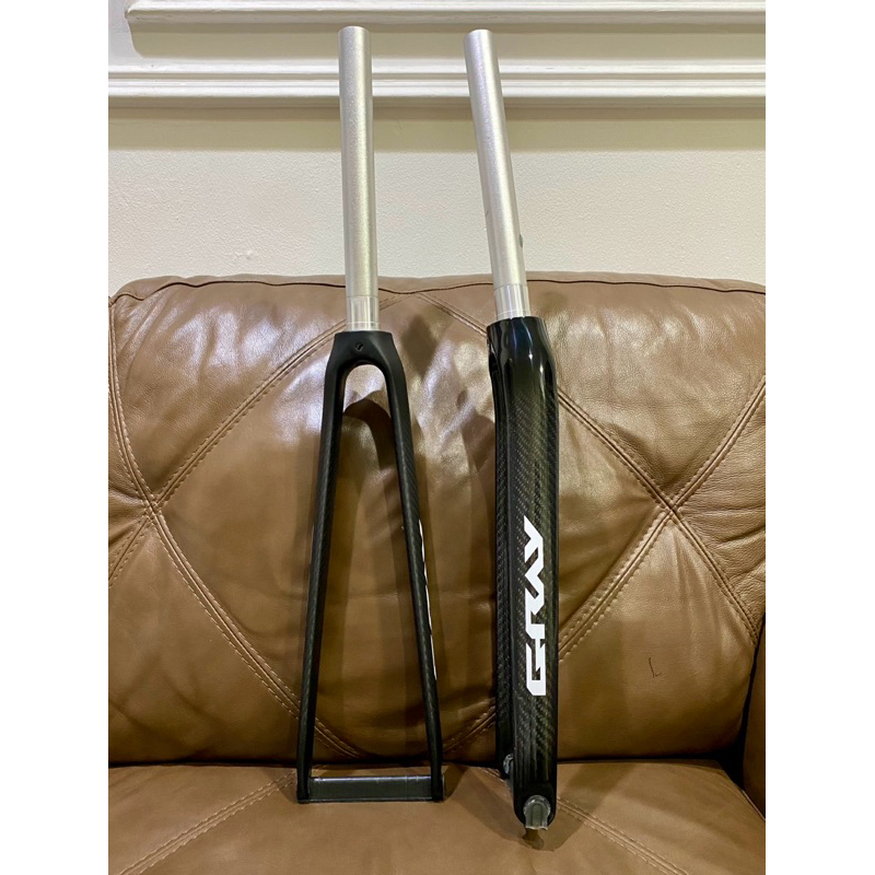 Fork Sepeda Fixie GRAY 700c Bahan Carbon dan Alloy