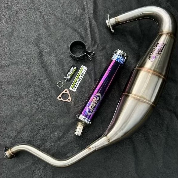 KNALPOT RACING SUPER KOBRA ORIGINAL WINSPEED NINJA R/RR/SS BAHAN STANLIS SLINCER STANLIS FINISHING P