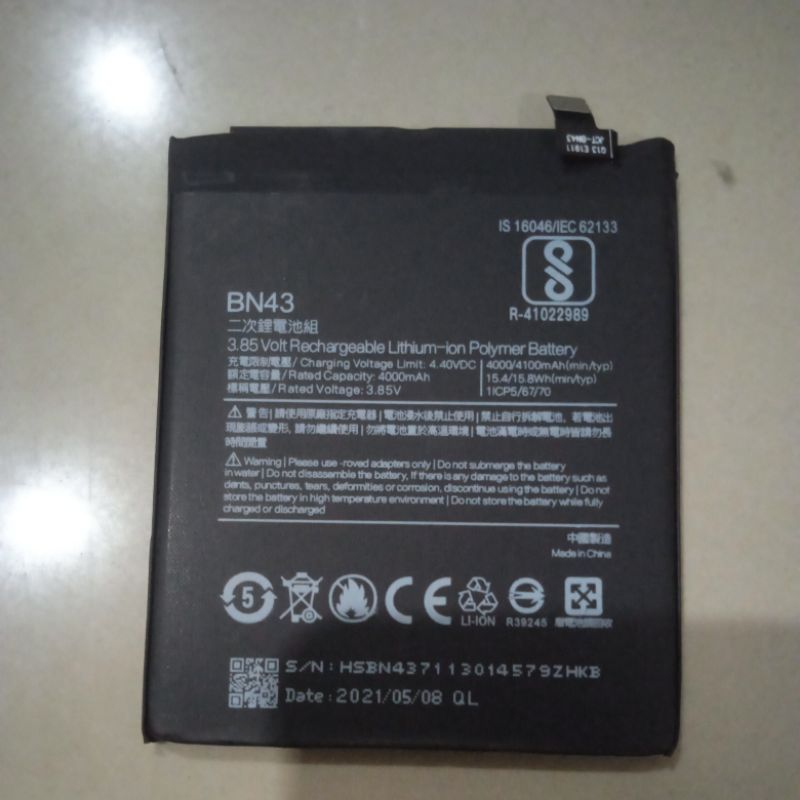 batre baterai Xiaomi redmi note 4X BN43 copotan