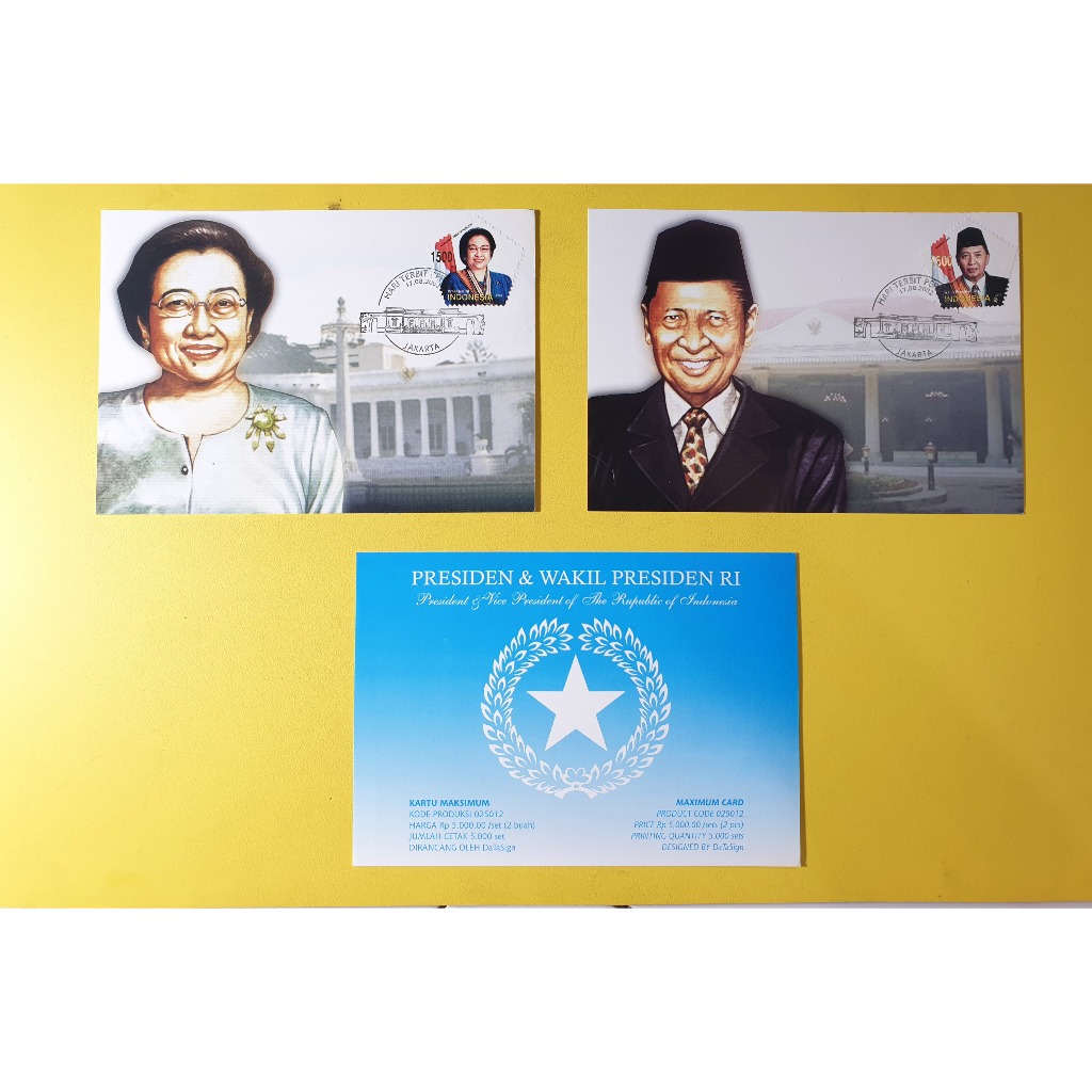 

Kartu Maksimum Perangko Presiden dan Wakil Presiden 2002 Set