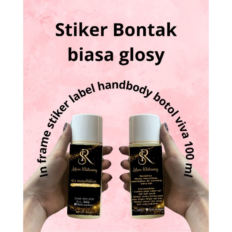 

Stiker label Handbody botol 100ml