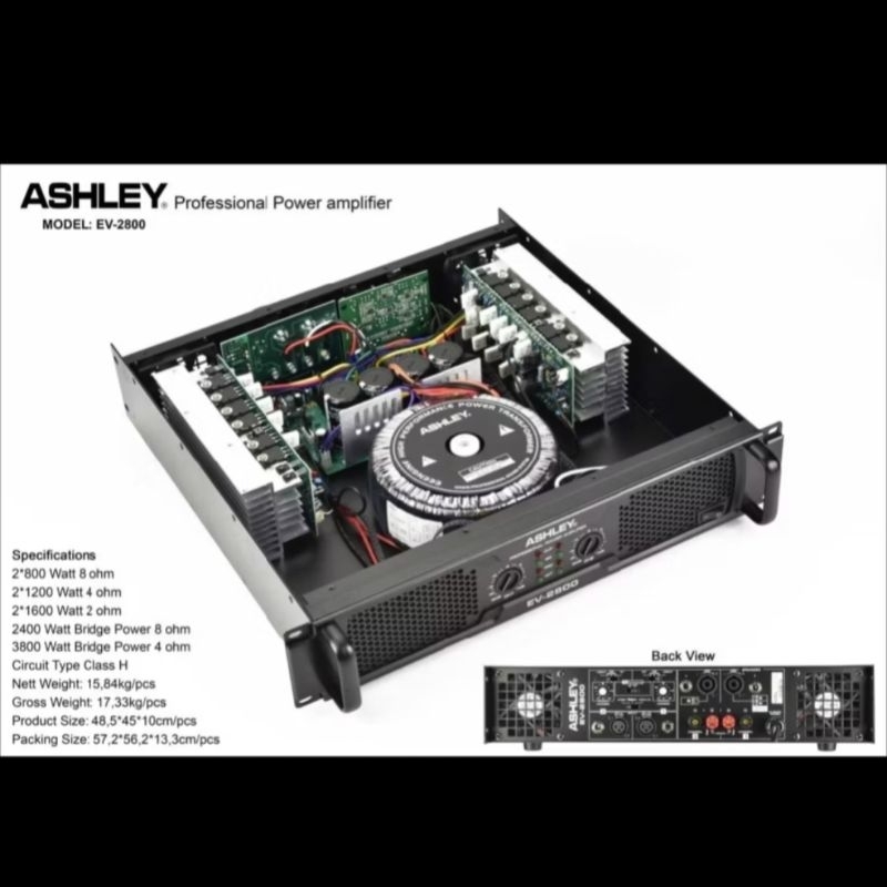 ASHLEY EV-2800 | Power amplifier 2 chanel | power murah | ev2800 | Ashley