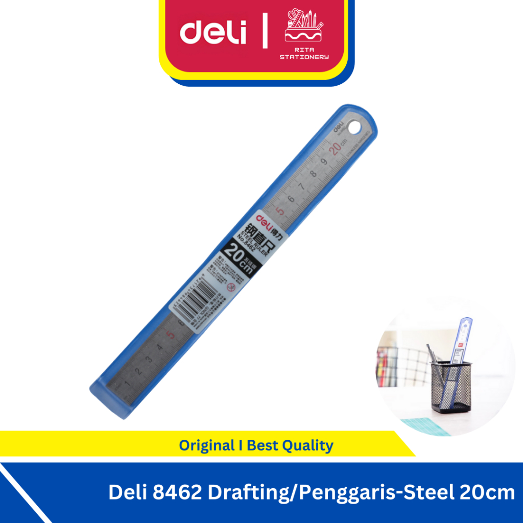 

Deli Penggaris Besi 20 CM 8462-Steel