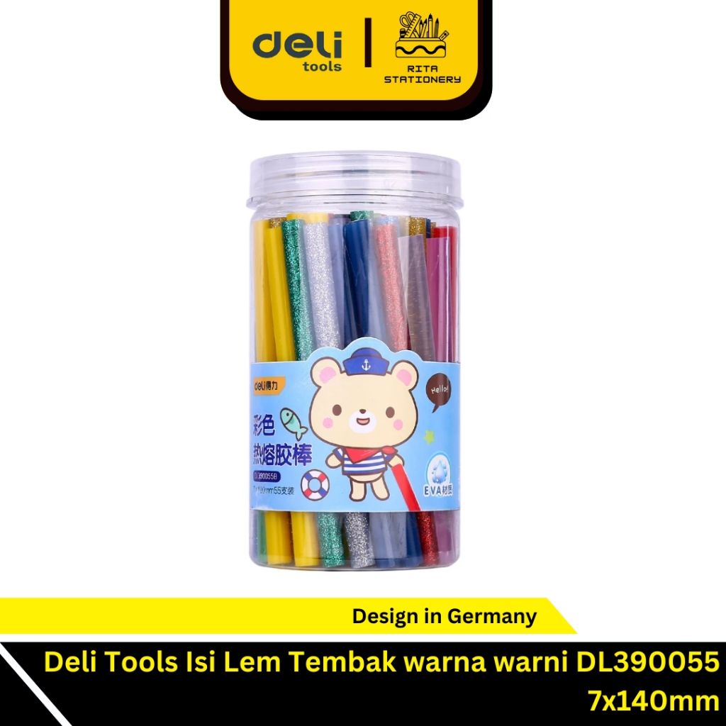 Deli Tools Isi Lem Tembak Panjang warna warni DL390055 7x140mm