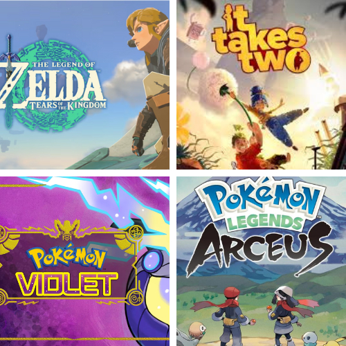 The Legend of Zelda: Tears of the Kingdom , It Takes Two, Pokemon Violet, Pokemon Legends Arceus - N