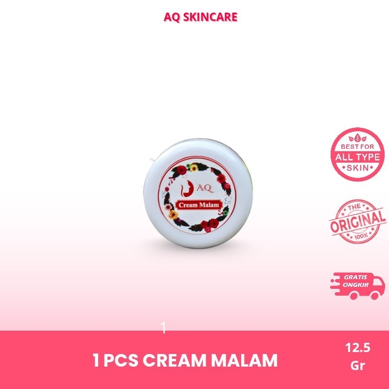 Cream Malam AQ - Krim Pemutih Wajah Glowing Original