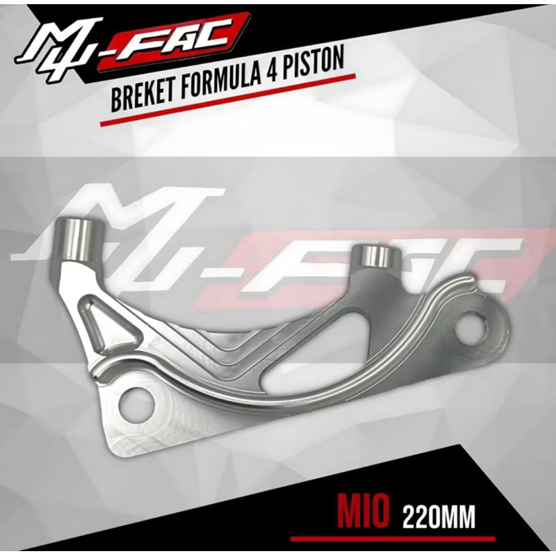 BREKET KALIPER RT STAGE 4 PISTON CNC , Koin CNC Mono Formula Mini Mio Vario Pcx Aerox Nmax Sonic Nou