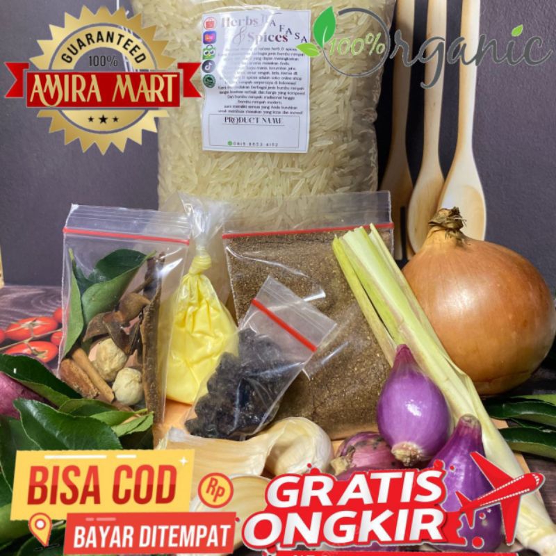 

Bumbu kebuli original special super komplit + Beras Basmati india 1kg