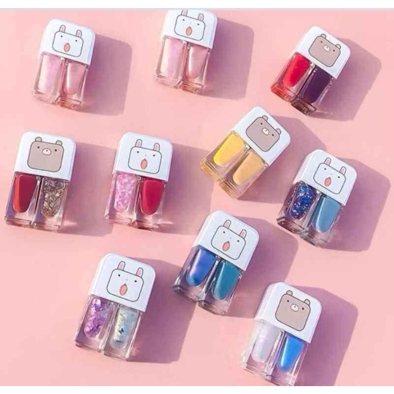 YT KUTEK DUA VARIAN WARNA NAIL POLISH NON PEEL OFF /CAT KUKU 2IN1 / kutek kutek peel off kutek halal
