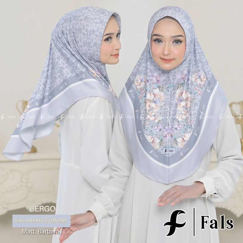 [ORI FALS] SALAMAH BERGO PAD SUBLIM•hijab instan pet motif•kerudung pet oval•hijab dewasa motif bung