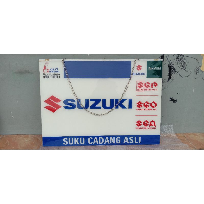 plang iklan enamel papan iklan jadul papan iklan lawas enamel display papan Suzuki original NOS