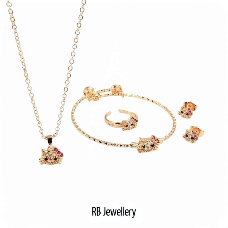 RB Jewellery - 1 Set Perhiasan Anak-Anak Perak Hello Kitty