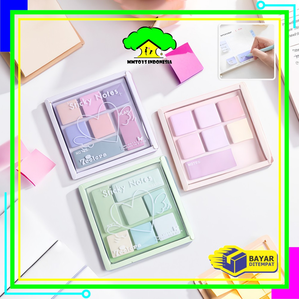 

MI-A117 Sticky Note Bentuk Eyeshadow Mini / Sticky Notes Macaron Pallate Edition / Memo Tempel Mini Catatan Kecil Lucu