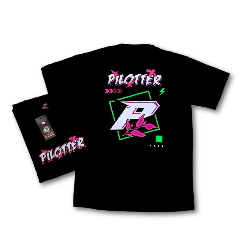 KAOS DISTRO MOTIF PILOTER BUKAN OUTFIT BIASA WARNA HITAM