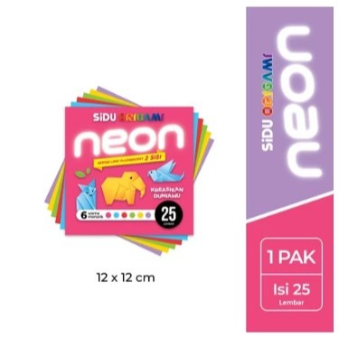 

TBMO SiDU Kertas Origami Neon 12x12cm Isi 25 Lembar
