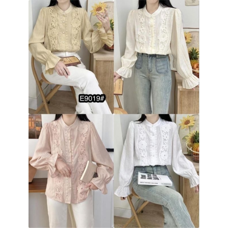 Atasan kemeja import wanita renda