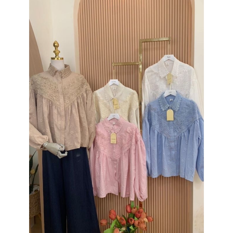 Atasan kemeja import wanita renda