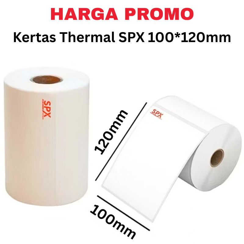 

Berdikari Kertas Thermal Kertas Label Resi Barcode ukuran 100x120mm isi 250 LEMBAR PER 1 ROLL Kertas Resi Tempel