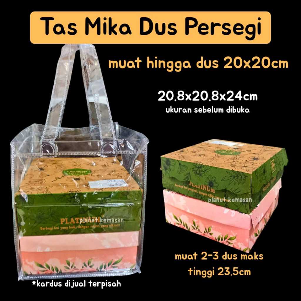 

[Kelipatan 20] Tas mika untuk dus 20x20 tas mika pvc untuk dus nasi box 20x20