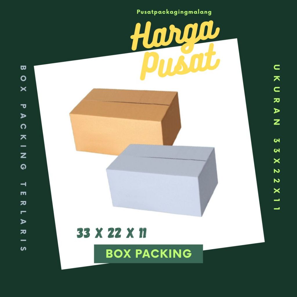 

Box 33x22x11 Kardus A1 Packing Karton Dus Kotak Kemasan kosmetik Souvenir Jamu Sparepart Obat Madu