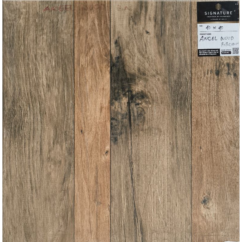 keramik motif kayu 40x40 ANGLE WOOD BEIGE