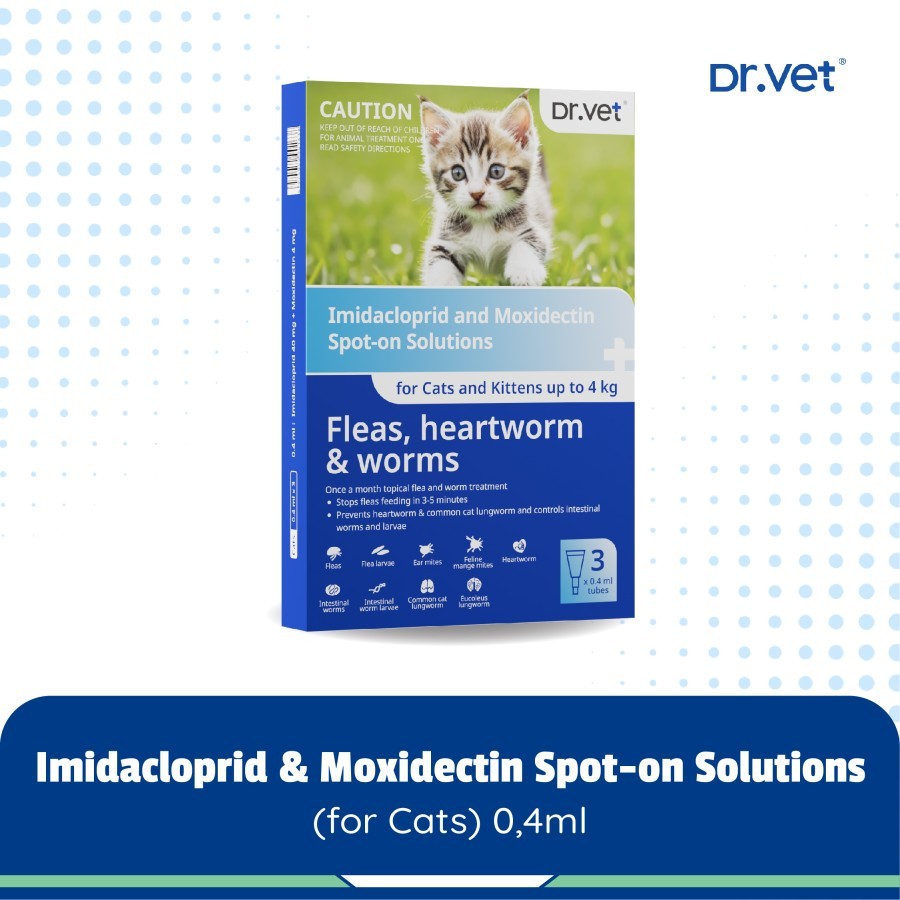 Dr.Vet Imidacloprid and Moxidectin Spot-on Solutions for Cats