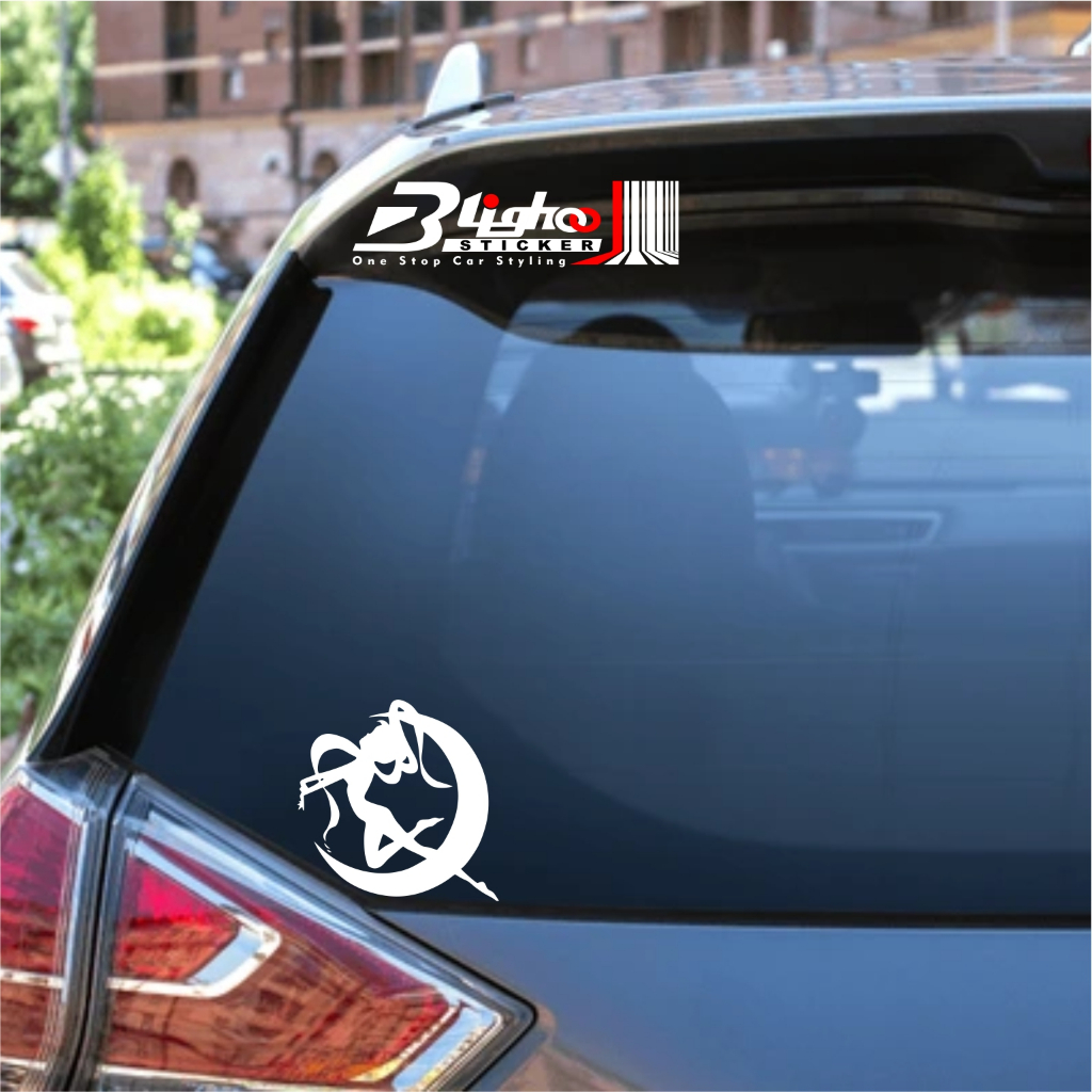 Blighoo - Cutting Sticker Mobil Sailor Moon Siluet Cantik Bagus Stiker Mobil Anime Japan Keren